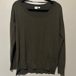 GAP Olive Green Scoop Neck Knit Sweater